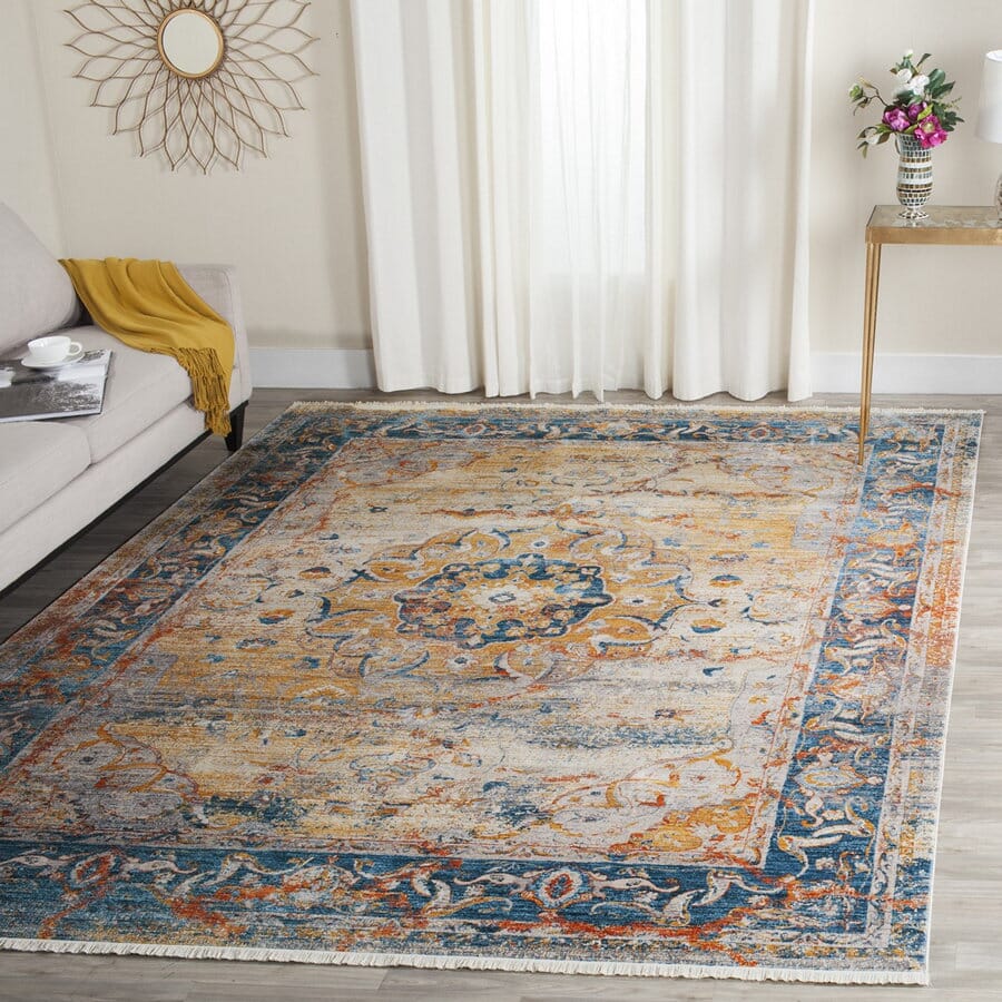 Safavieh Vintage Persian Vtp435B Blue / Multi Vintage / Distressed Area Rug