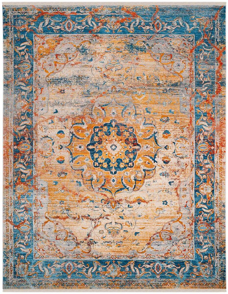 Safavieh Vintage Persian Vtp435B Blue / Multi Vintage / Distressed Area Rug