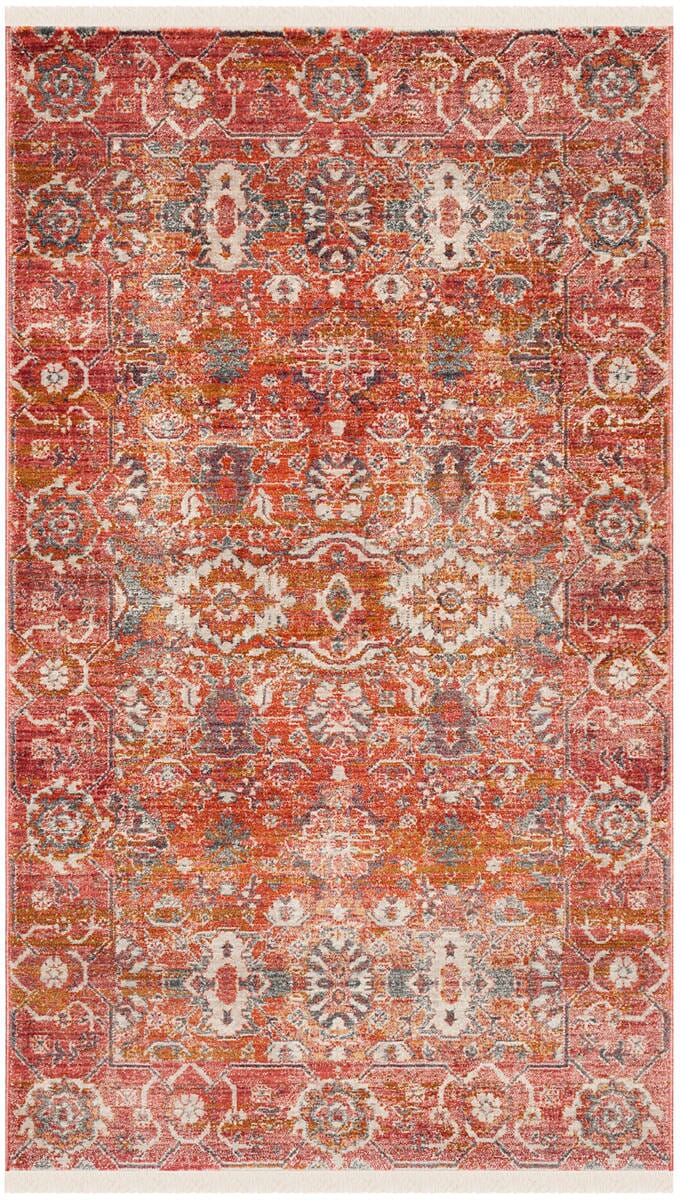 Safavieh Vintage Persian Vtp471Q Red / Orange Area Rug