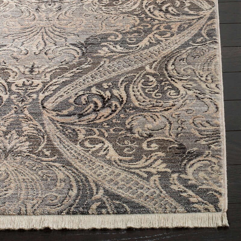 Safavieh Vintage Persian Vtp473F Grey / Charcoal Damask Area Rug