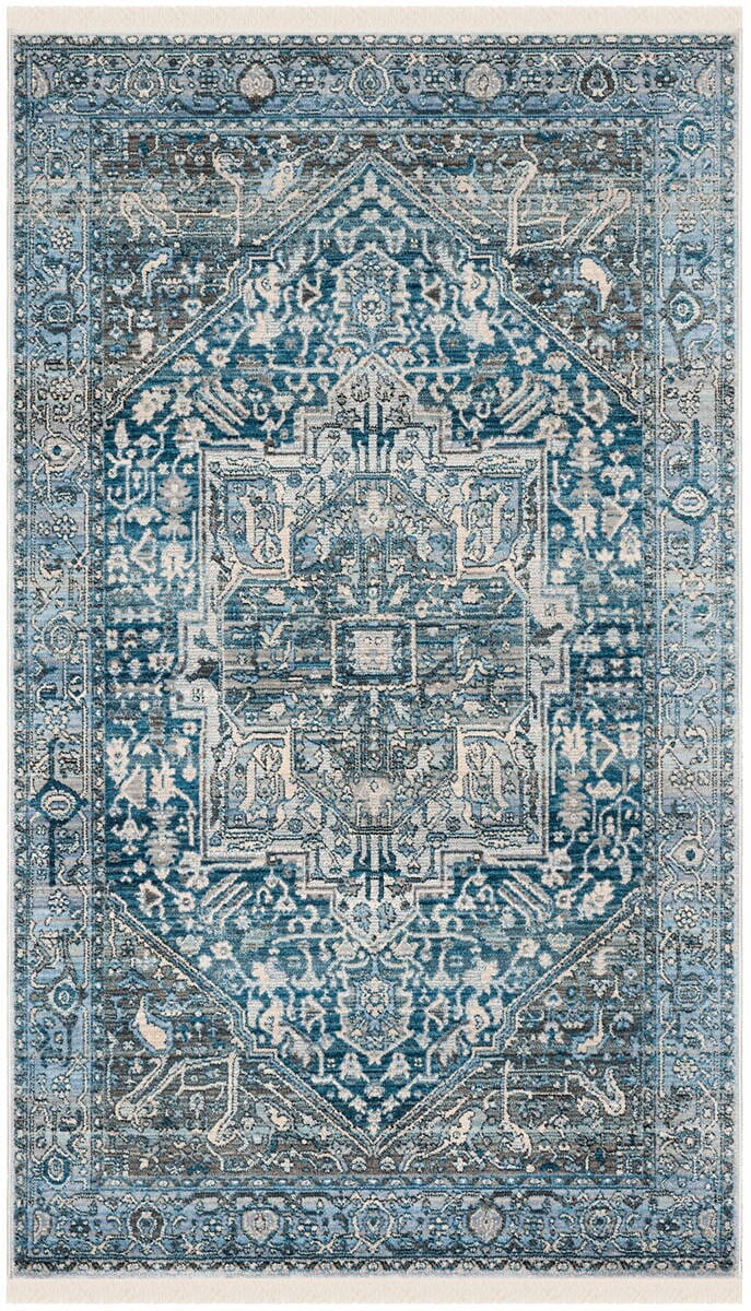 Safavieh Vintage Persian Vtp474H Charcoal / Blue Vintage / Distressed Area Rug