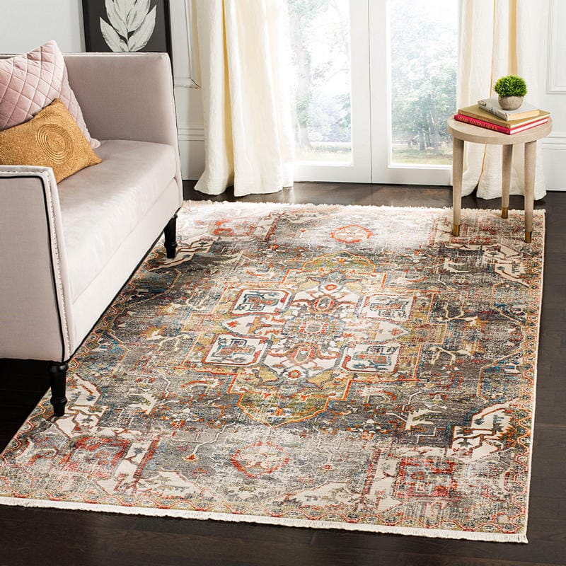 Safavieh Vintage Persian Vtp475H Charcoal / Olive Vintage / Distressed Area Rug