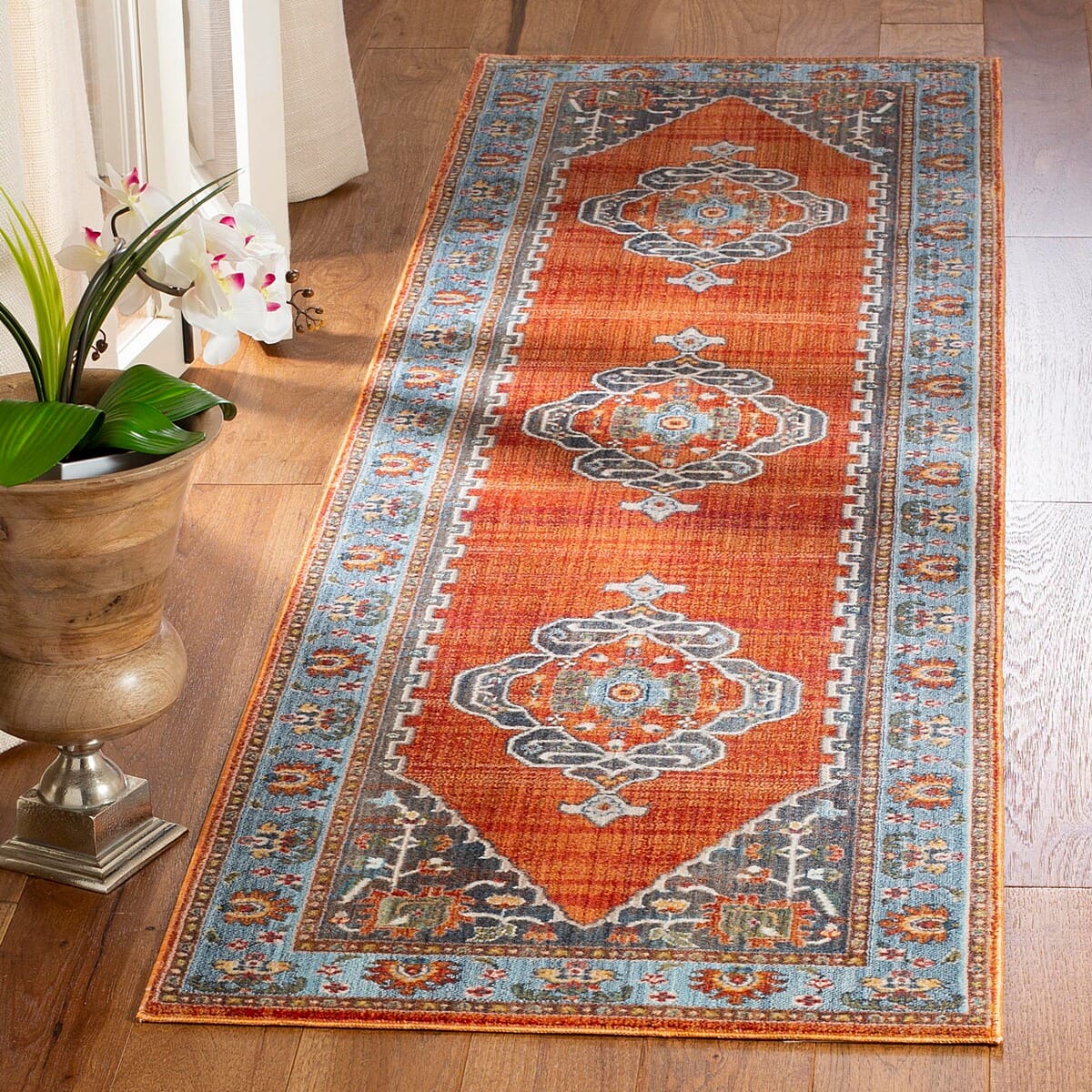 Safavieh Vintage Persian Vtp482P Rust / Blue Area Rug