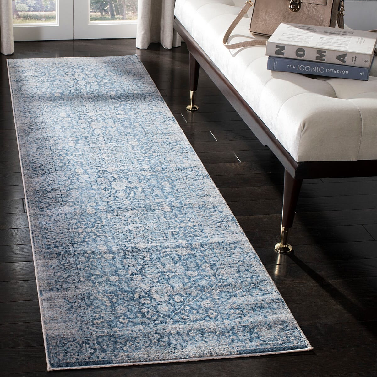 Safavieh Vintage Persian Vtp484M Blue / Ivory Area Rug