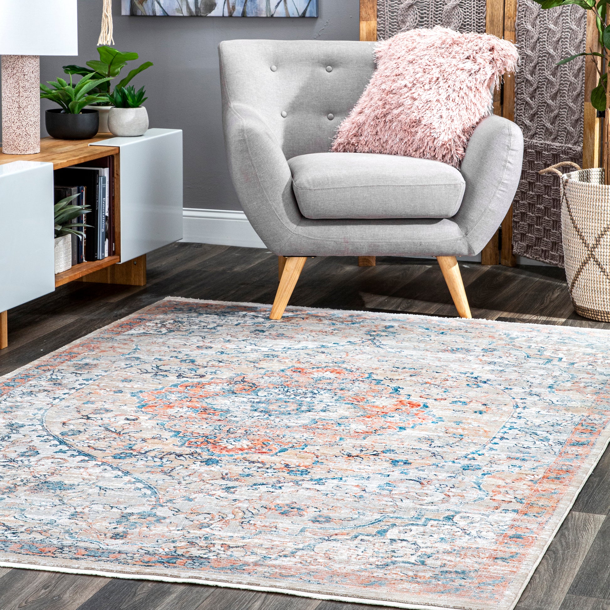 Nuloom Maxine Floral Nma2381A Rust Area Rug