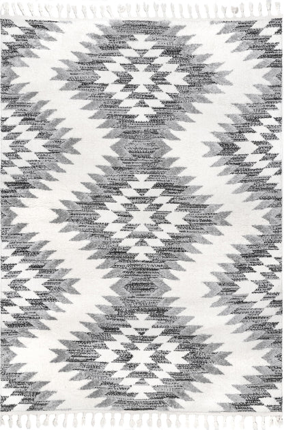 Nuloom Adelade Aztec Nad2939B Gray Area Rug