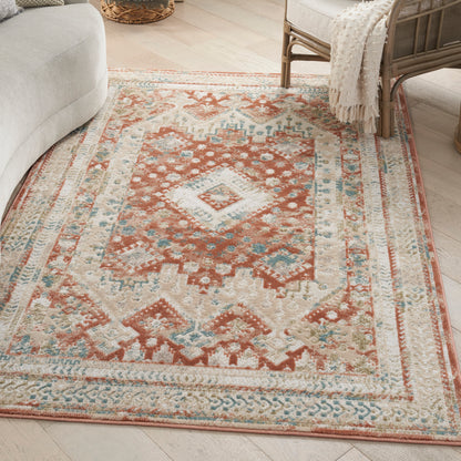 Nourison Thalia Thl04 Rust Multicolor Area Rug