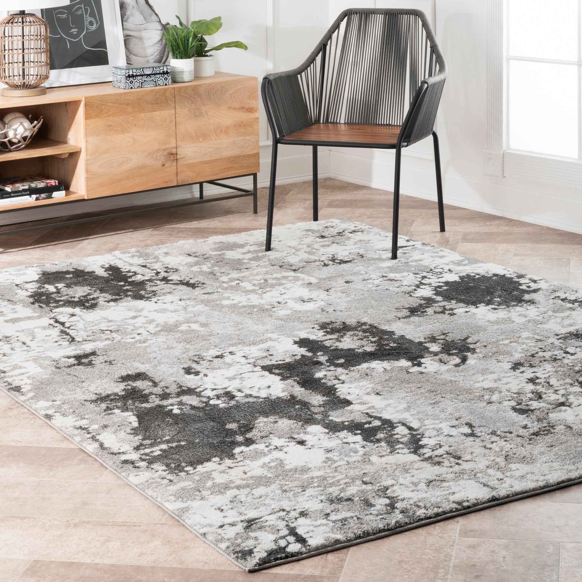 Nuloom Faith Mottled Nfa2558A Gray Area Rug