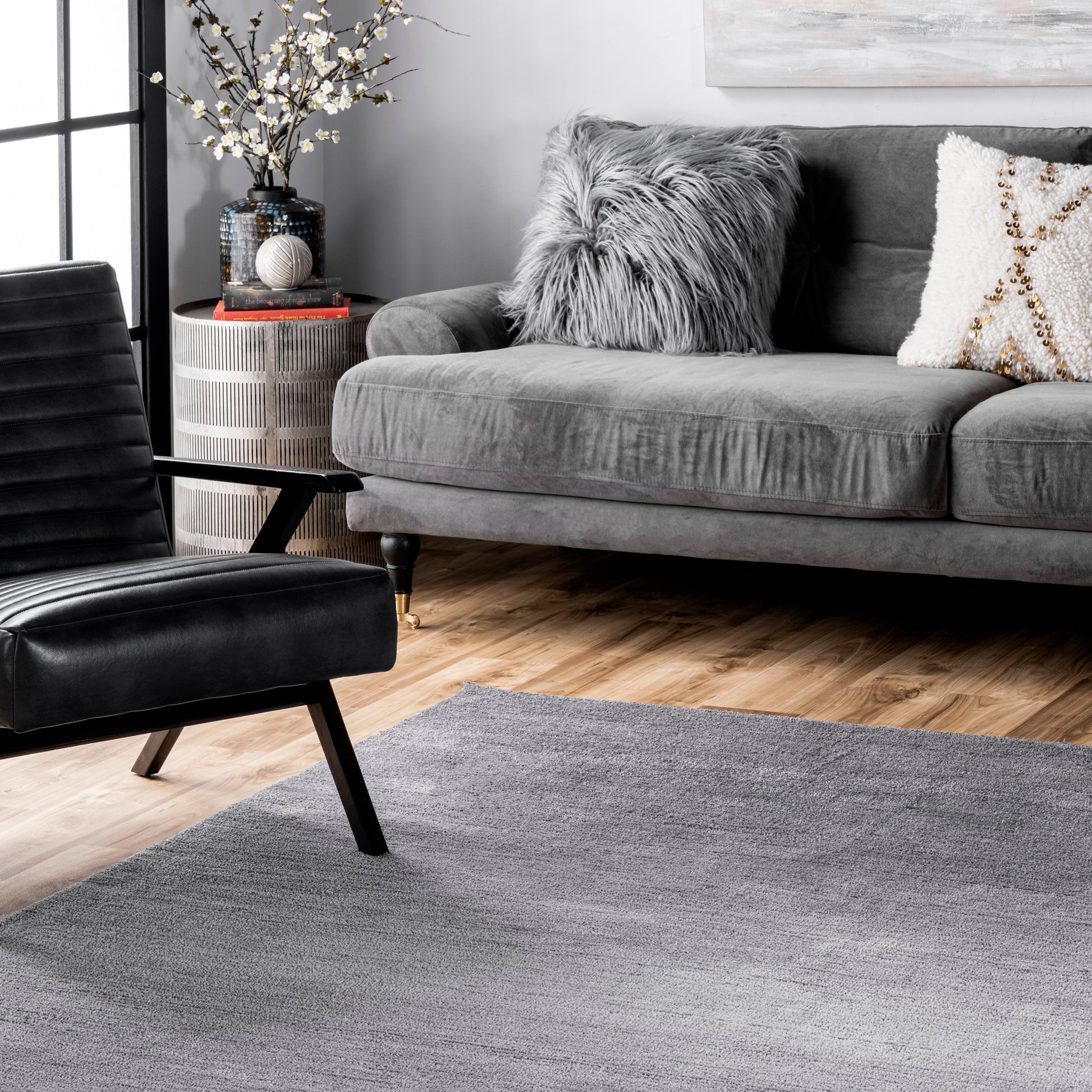 Nuloom Ombre Bernetta Nom1444B Gray Area Rug