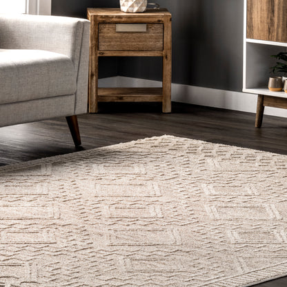 Nuloom Cameron Moroccan Nca1317A Beige Area Rug