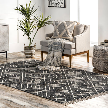 Nuloom Cheryl Trellis Nch2066A Gray Area Rug