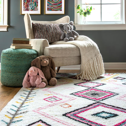 Nuloom Paloma Tribal Npa2032A Pink Multi Area Rug