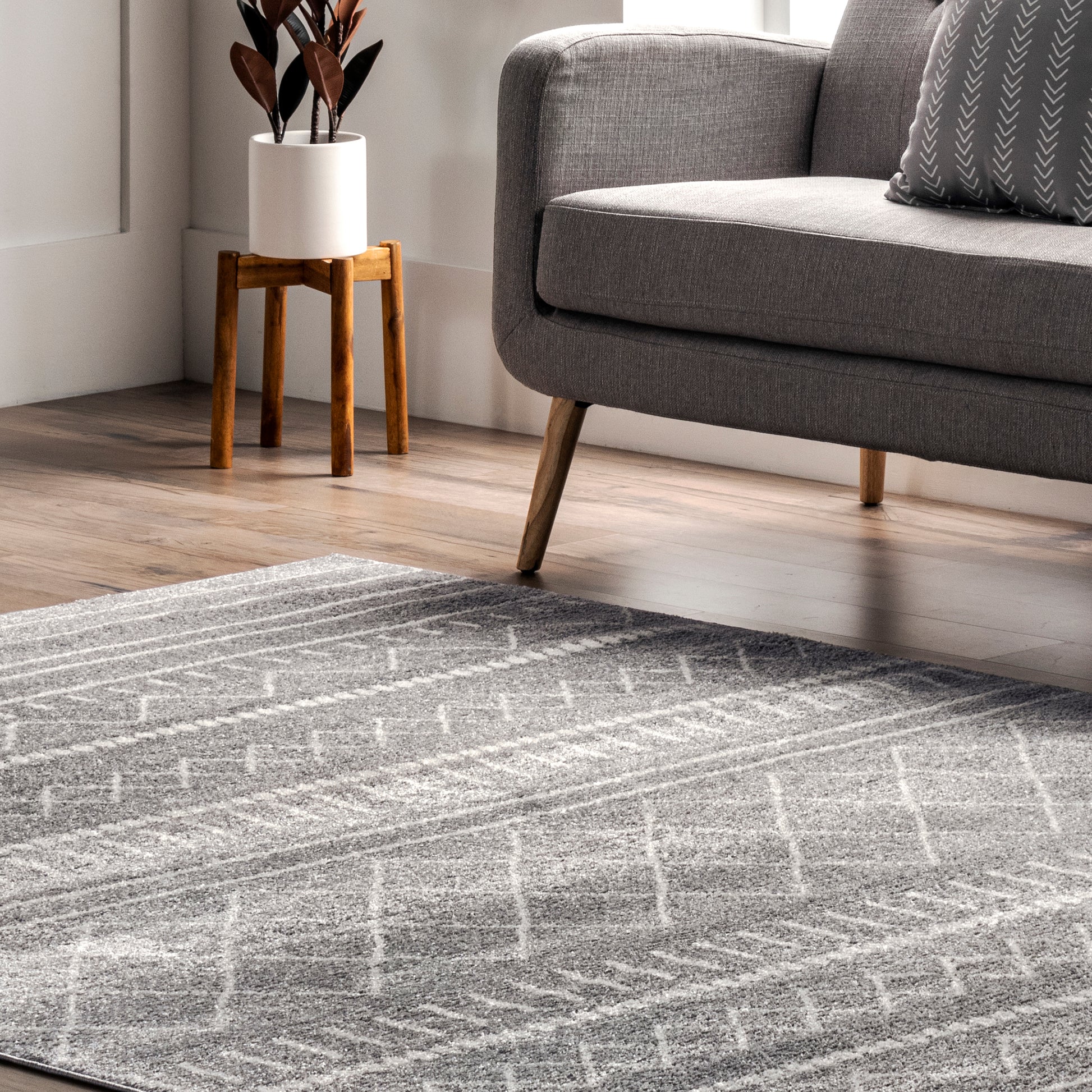 Nuloom Ryden Moroccan Trellis Nry1368A Gray Area Rug