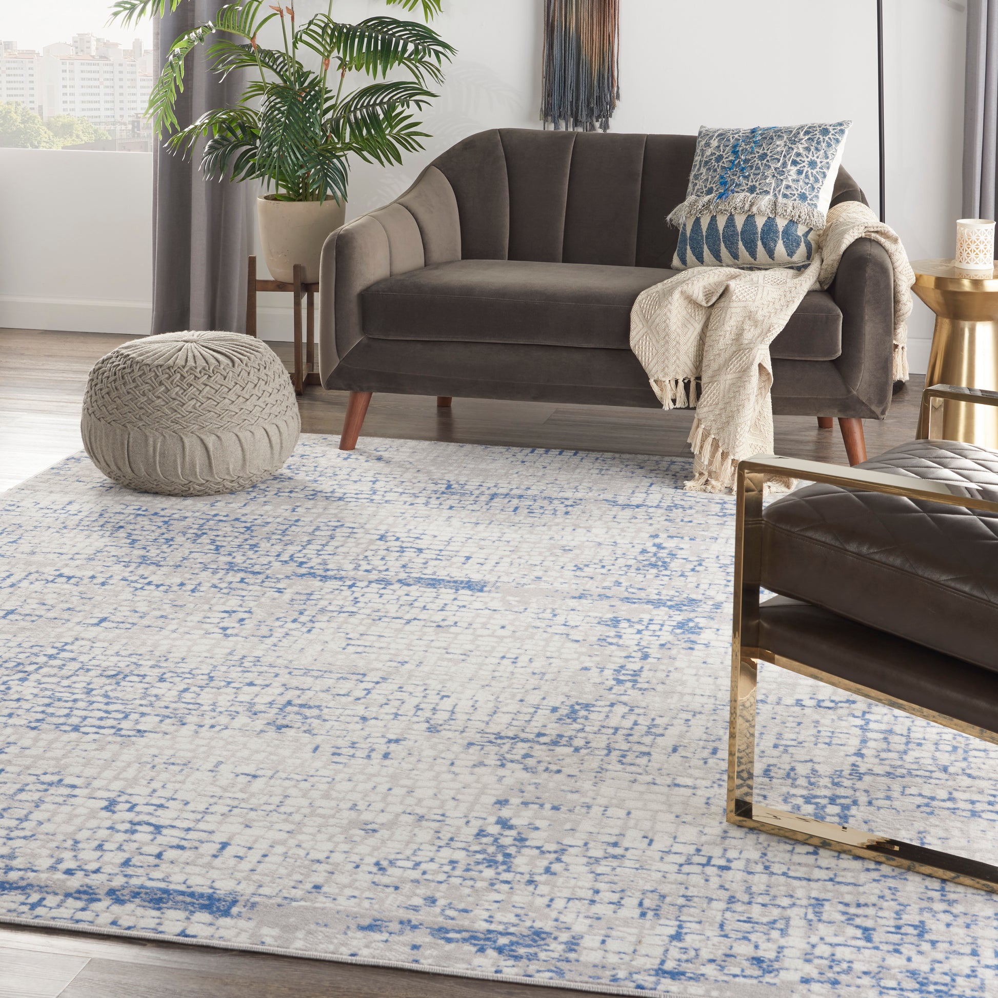 Nourison Whimsicle Whs07 Grey Blue Area Rug