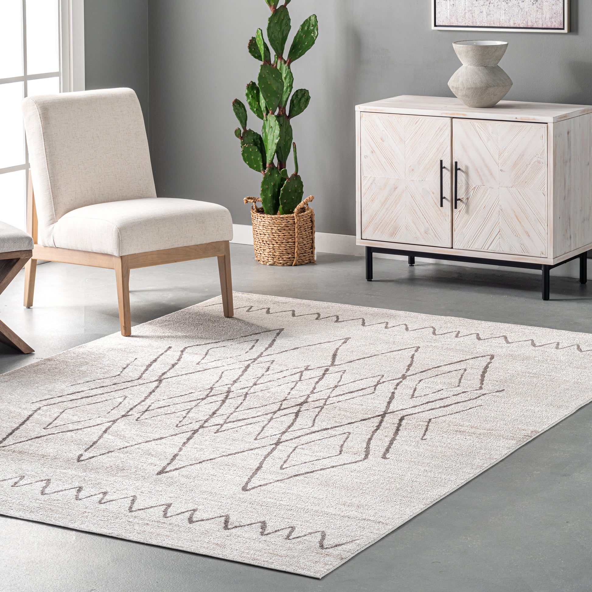 AreaRugs.com Wavaj Nwa1281A Beige Area Rug