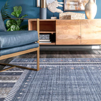 Nuloom Evelynn Tribal Vintage Nev2968A Blue Area Rug