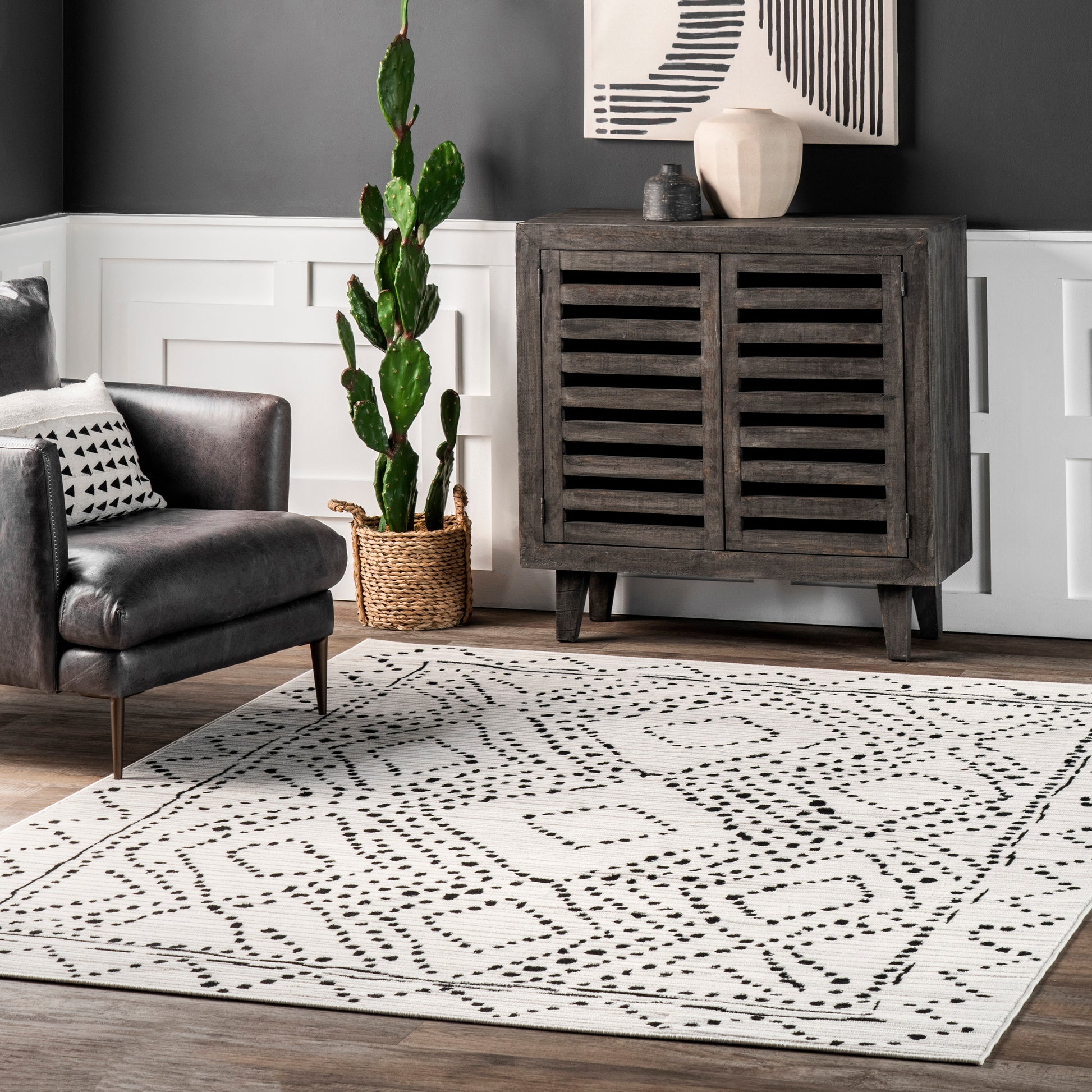 Nuloom Mila Moroccan Trellis Nmi1710B Gray Area Rug