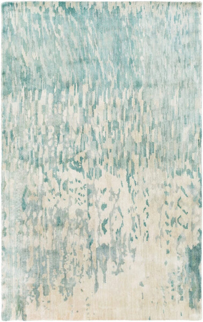 Surya Watercolor Wat-5004 Teal / Moss / Light Gray Organic / Abstract Area Rug