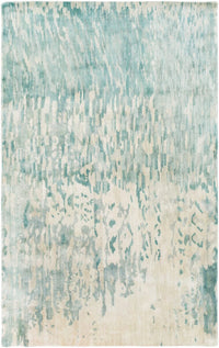 Surya Watercolor Wat-5004 Teal / Moss / Light Gray Organic / Abstract Area Rug
