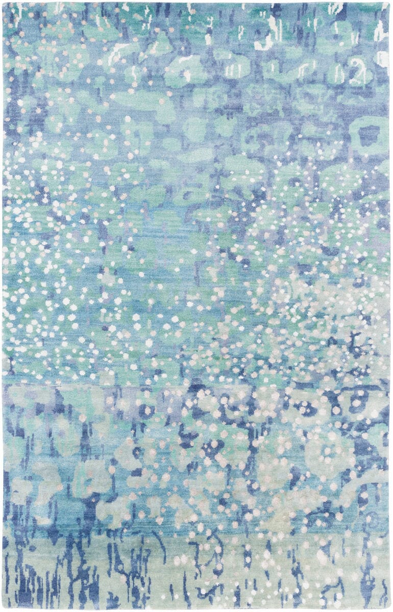 Surya Watercolor Wat-5005 Sea Foam / Sky Blue / Moss / Lime Vintage / Distressed Area Rug