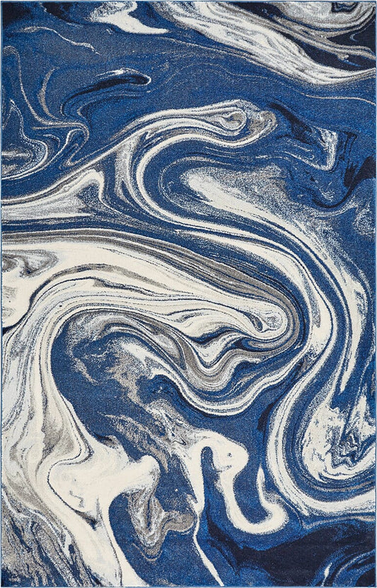 KAS Watercolors 6236 Palette Blue Organic / Abstract Area Rug