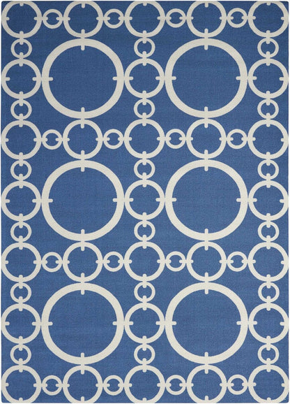 Nourison Waverly Sun And Shade Snd02 Navy Geometric Area Rug