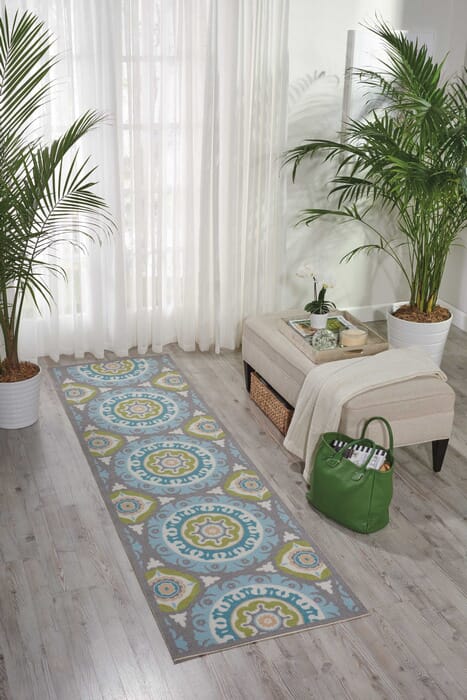 Nourison Waverly Sun And Shade Snd16 Jade Geometric Area Rug