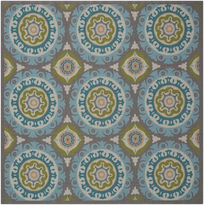 Nourison Waverly Sun And Shade Snd16 Jade Geometric Area Rug