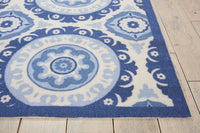 Nourison Waverly Sun And Shade Snd16 Navy Geometric Area Rug