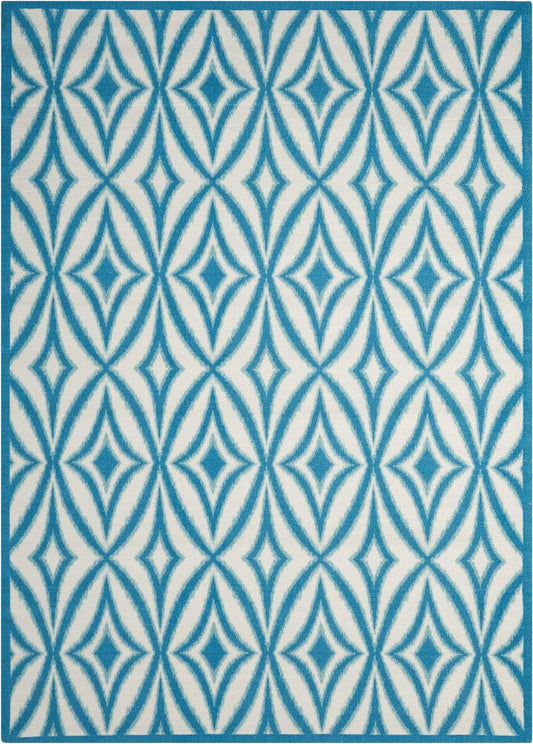 Nourison Waverly Sun And Shade Snd19 Azure Geometric Area Rug