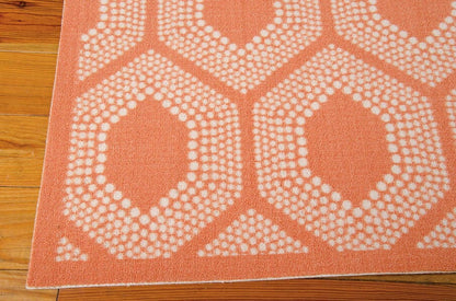 Nourison Waverly Sun And Shade Snd26 Tangerine Geometric Area Rug