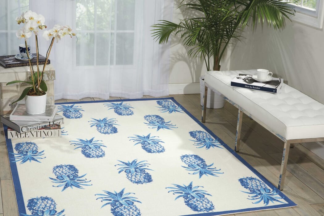 Nourison Waverly Sun And Shade Snd49 Ivory Tropical Area Rug