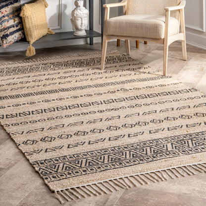 Nuloom Ellis Tribal Fiesta Nel1934A Natural Area Rug