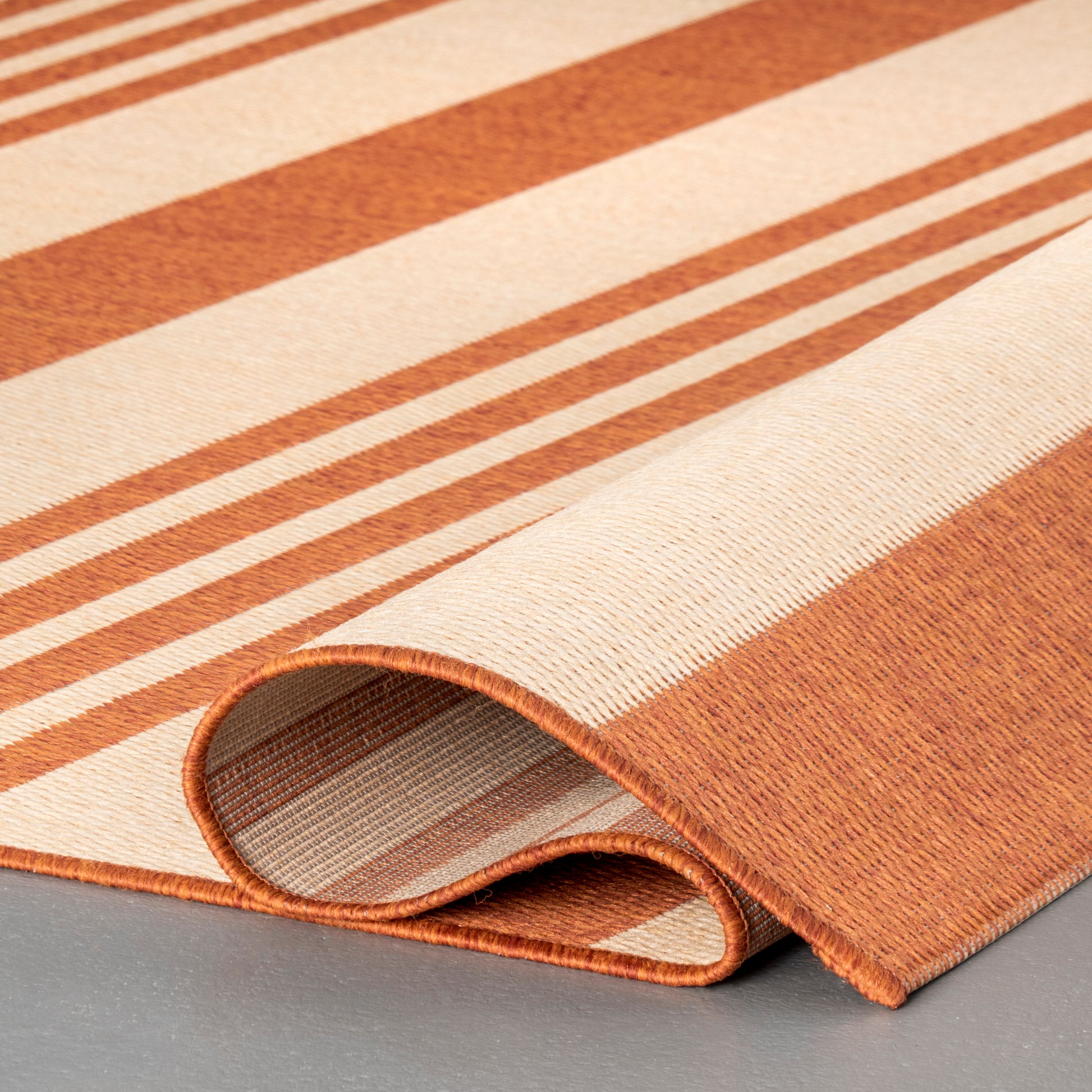 Nuloom Robin Multi Stripe Nro2866D Terracotta Area Rug