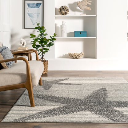 Nuloom Thomas Paul Starfish And Nth1560C Light Gray Area Rug