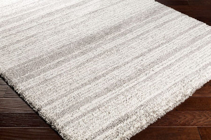 Surya Wilder Wdr-2000 Taupe, White Shag Area Rug