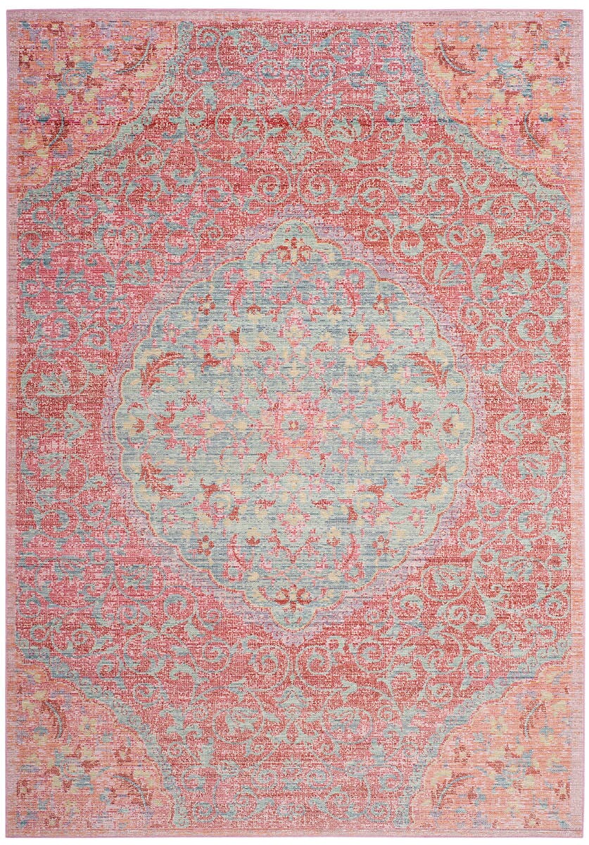 Safavieh Windsor Wds335A Rose / Seafoam Vintage / Distressed Area Rug