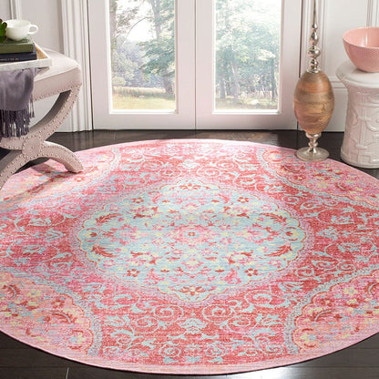 Safavieh Windsor Wds335A Rose / Seafoam Vintage / Distressed Area Rug