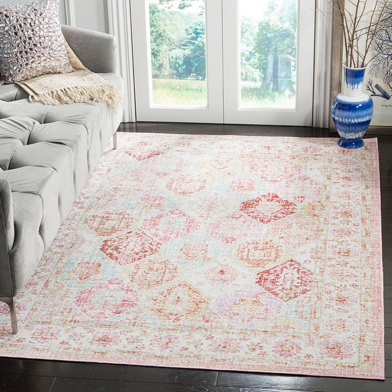 Safavieh Windsor Wds337S Pink / Multi Vintage / Distressed Area Rug