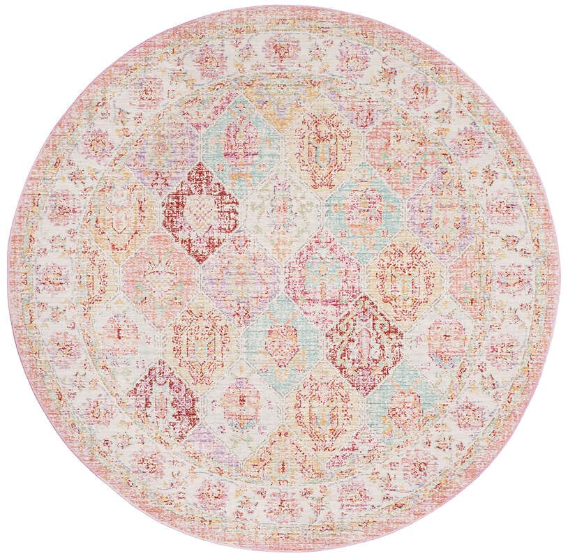 Safavieh Windsor Wds337S Pink / Multi Vintage / Distressed Area Rug