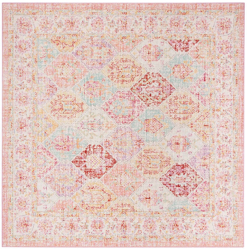 Safavieh Windsor Wds337S Pink / Multi Vintage / Distressed Area Rug