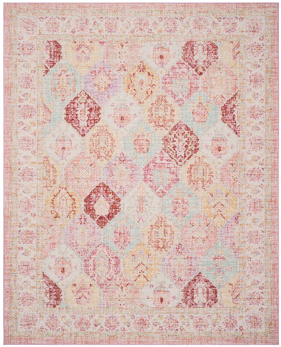 Safavieh Windsor Wds337S Pink / Multi Vintage / Distressed Area Rug