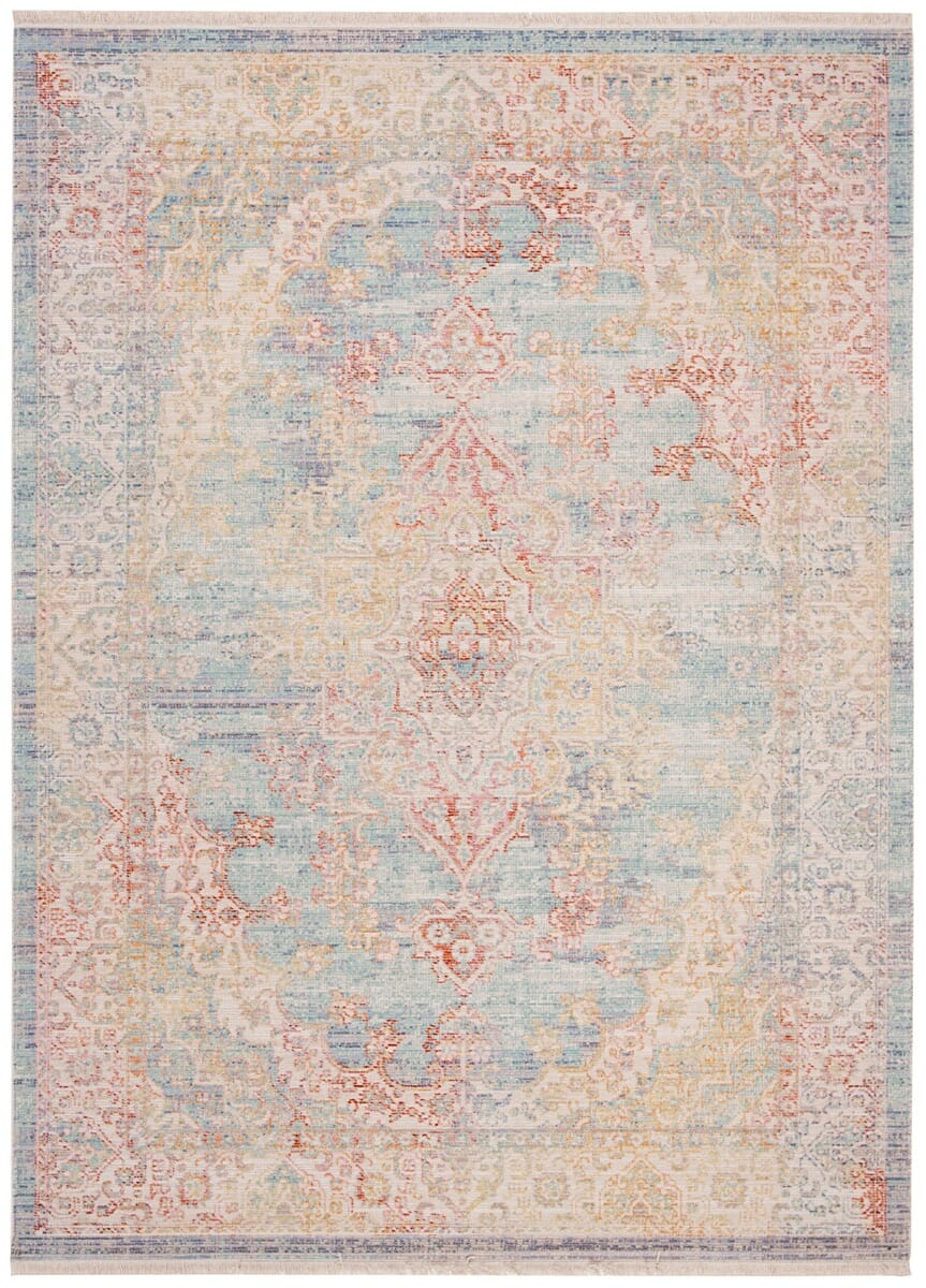 Safavieh Windsor Wds342J Aqua / Ivory Vintage / Distressed Area Rug