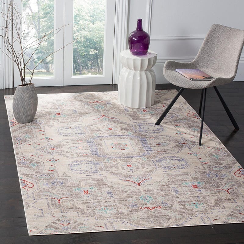 Safavieh Windsor Wds343G Light Grey / Ivory Vintage / Distressed Area Rug