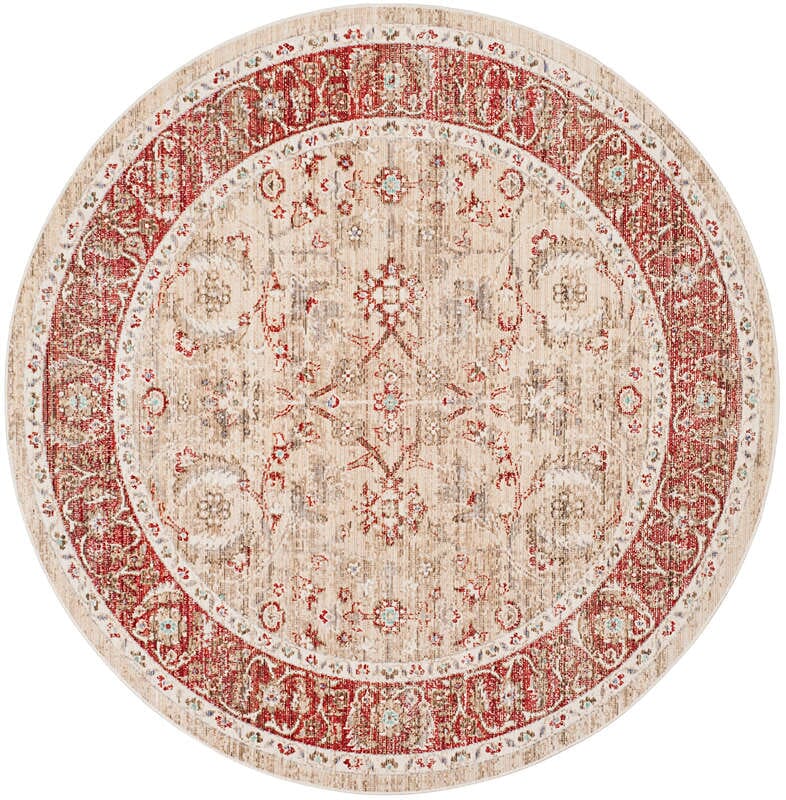 Safavieh Windsor Wds345N Ivory / Red Vintage / Distressed Area Rug