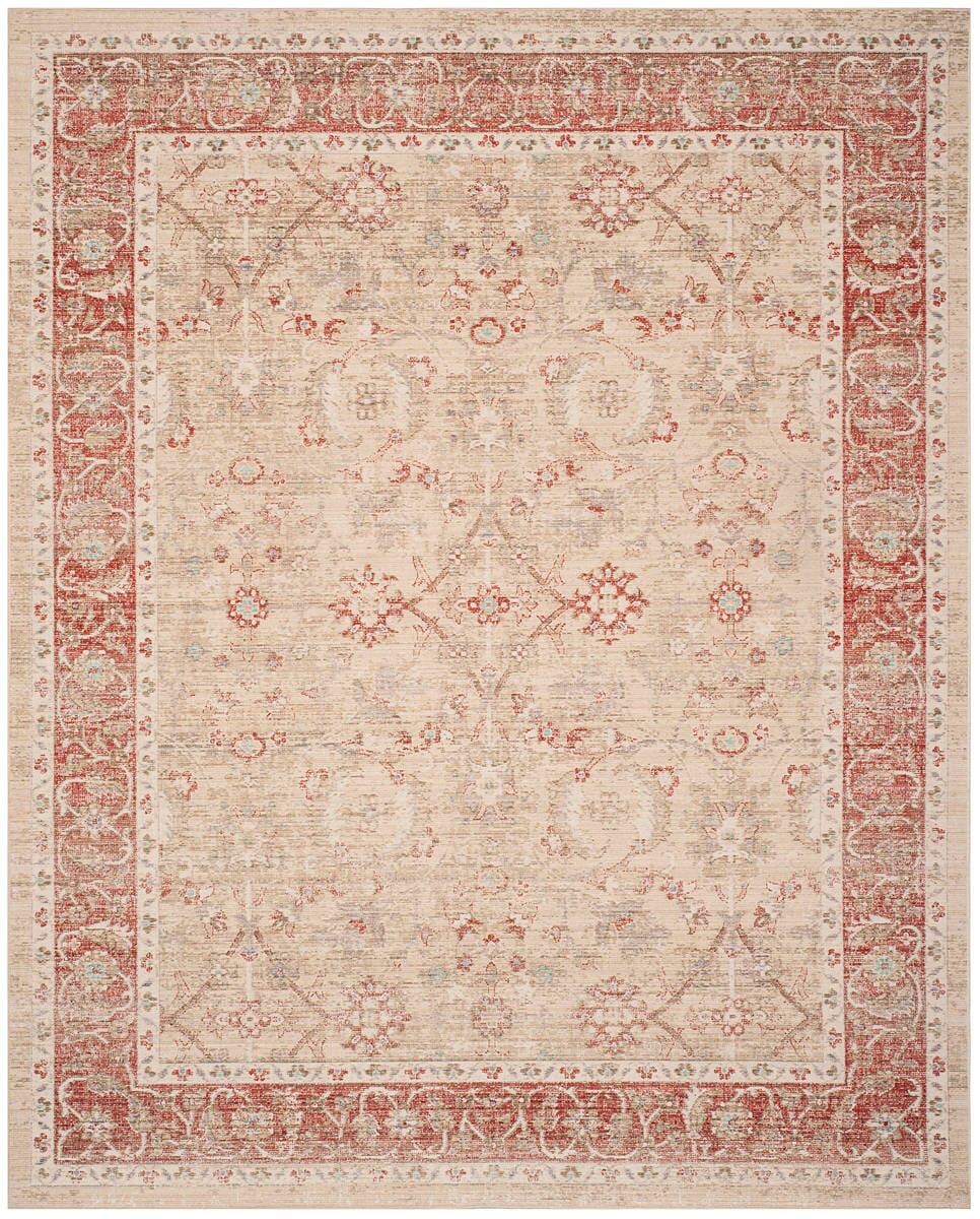 Safavieh Windsor Wds345N Ivory / Red Vintage / Distressed Area Rug