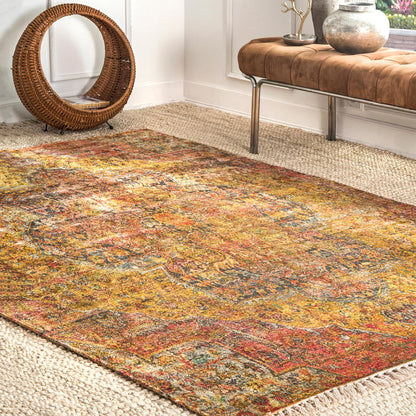 Nuloom Vintage Terry Tribal Nvi3492A Gold Area Rug