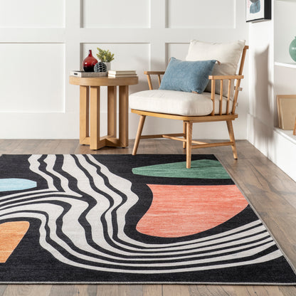 AreaRugs.com Wavaj Nwa1242A Navy Area Rug