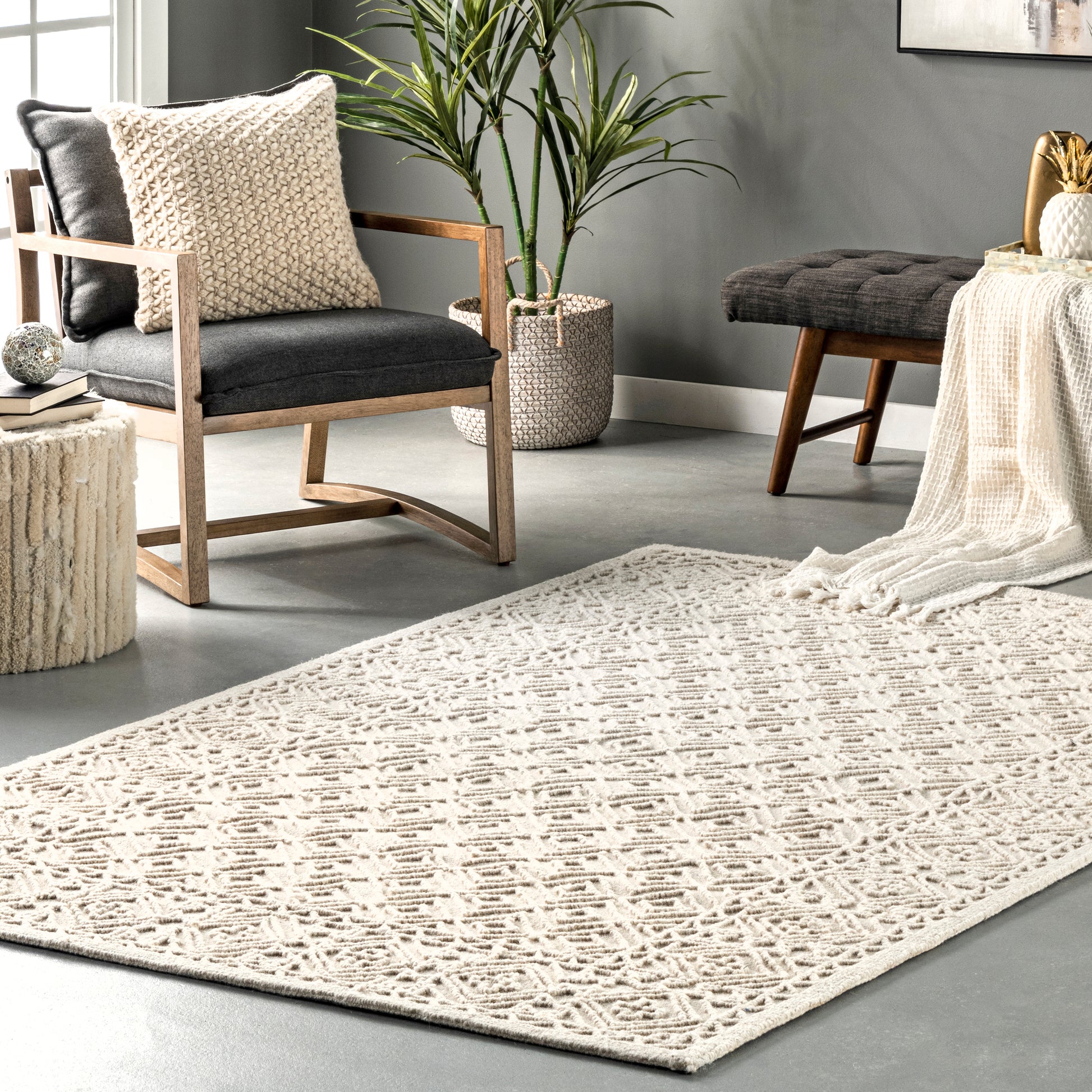 Nuloom Madisyn Nma3306A Ivory Area Rug