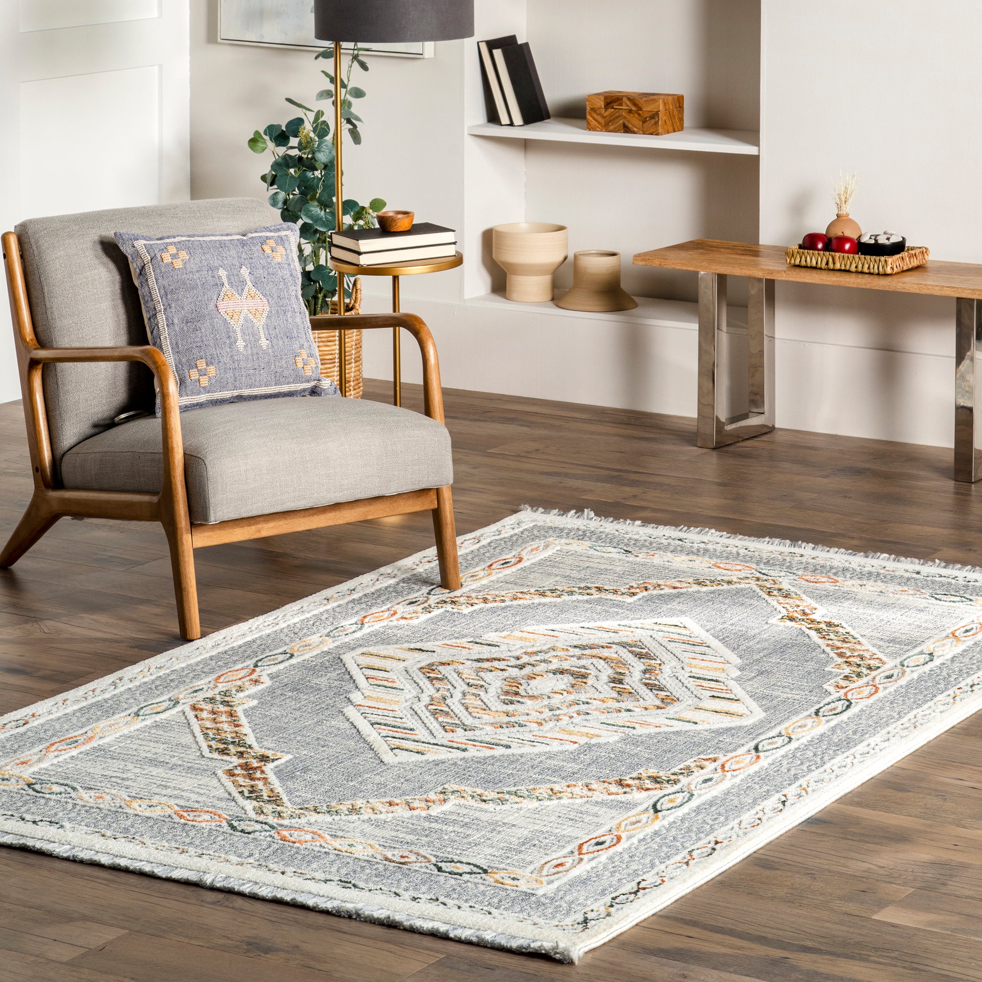 Nuloom Pola Npo1359A Light Gray Area Rug